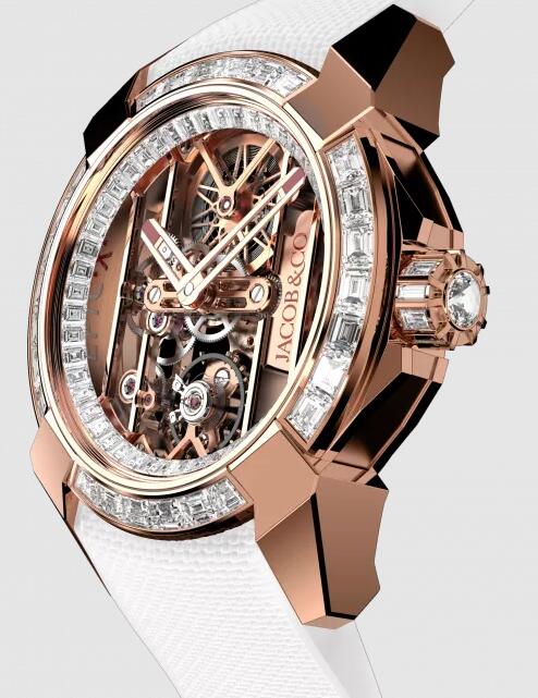 Jacob & Co Replica watch EPIC X ROSE GOLD BAGUETTE DIAMOND EX100.43.BD.BD.ABRUA